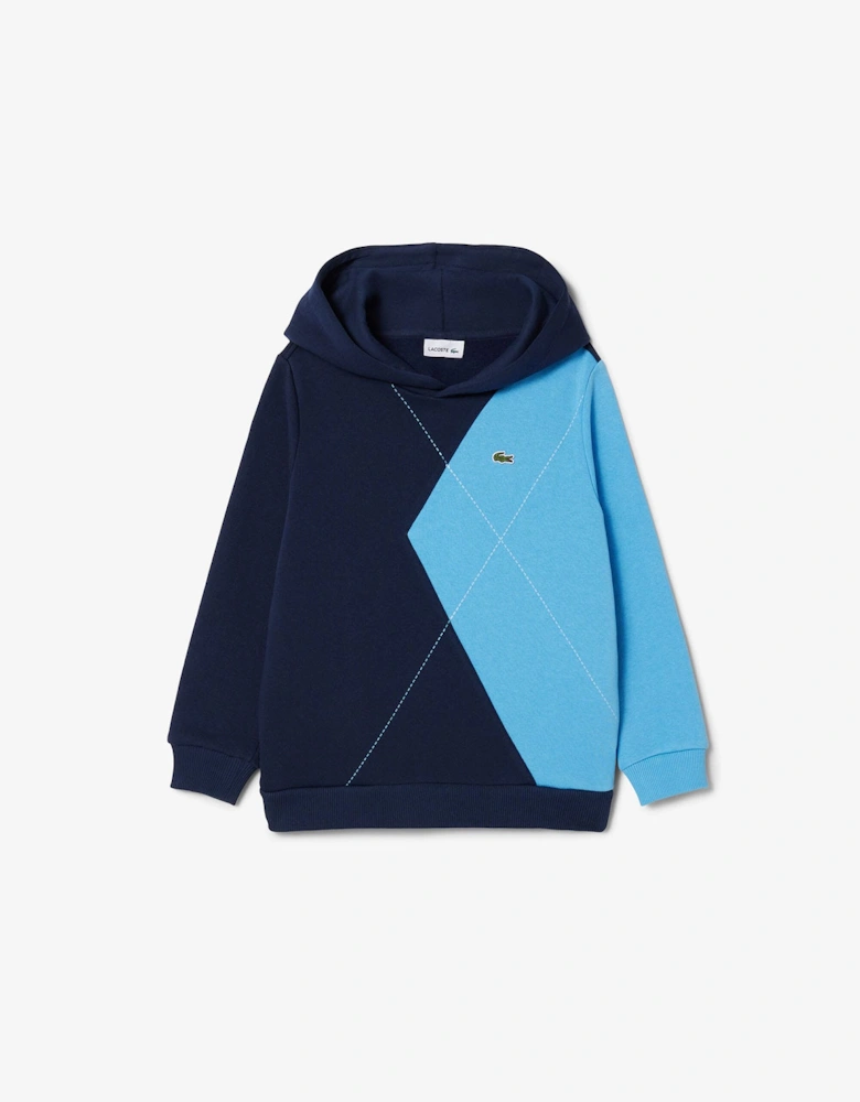 Juniors Argyle Motif Hoodie