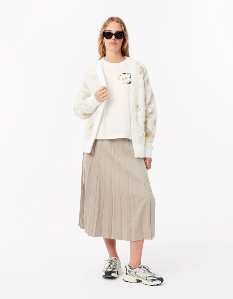 Oversized Flower Print Cotton T-Shirt