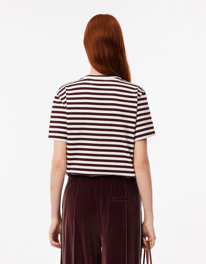 Loose Fit Striped Cotton T-Shirt