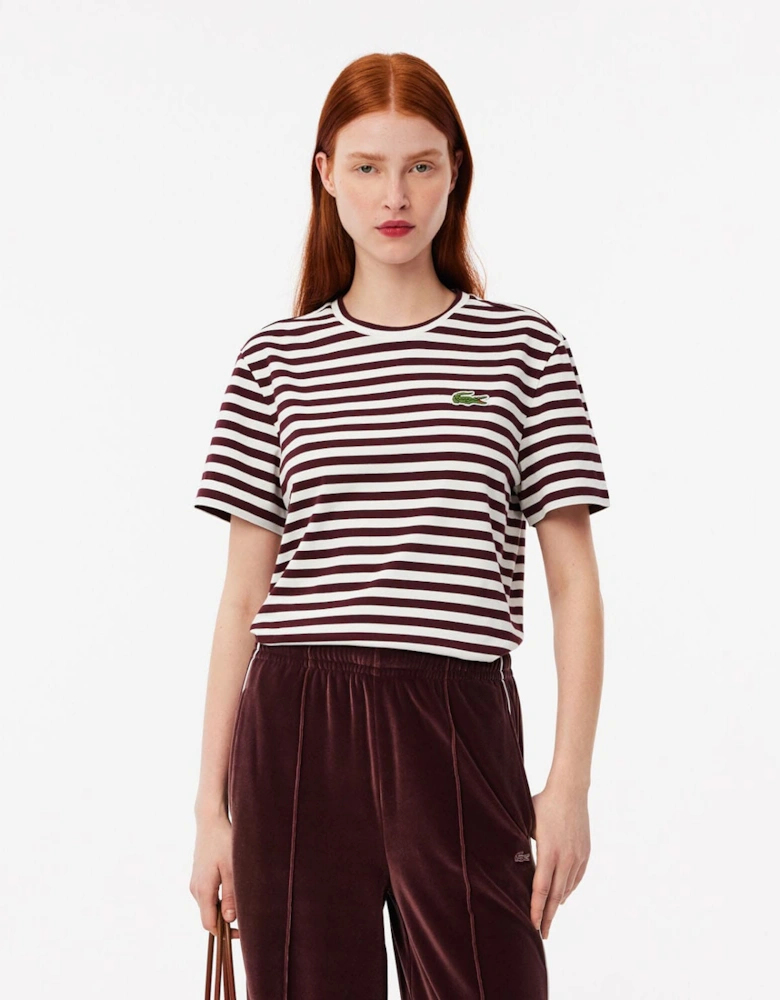 Loose Fit Striped Cotton T-Shirt