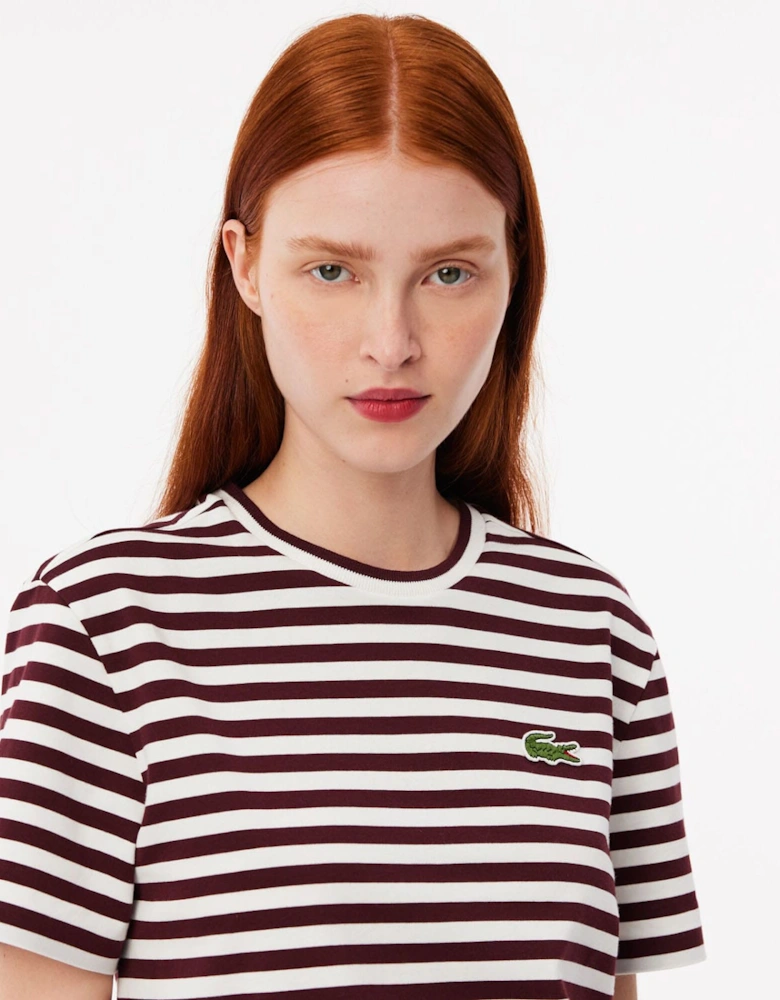 Loose Fit Striped Cotton T-Shirt