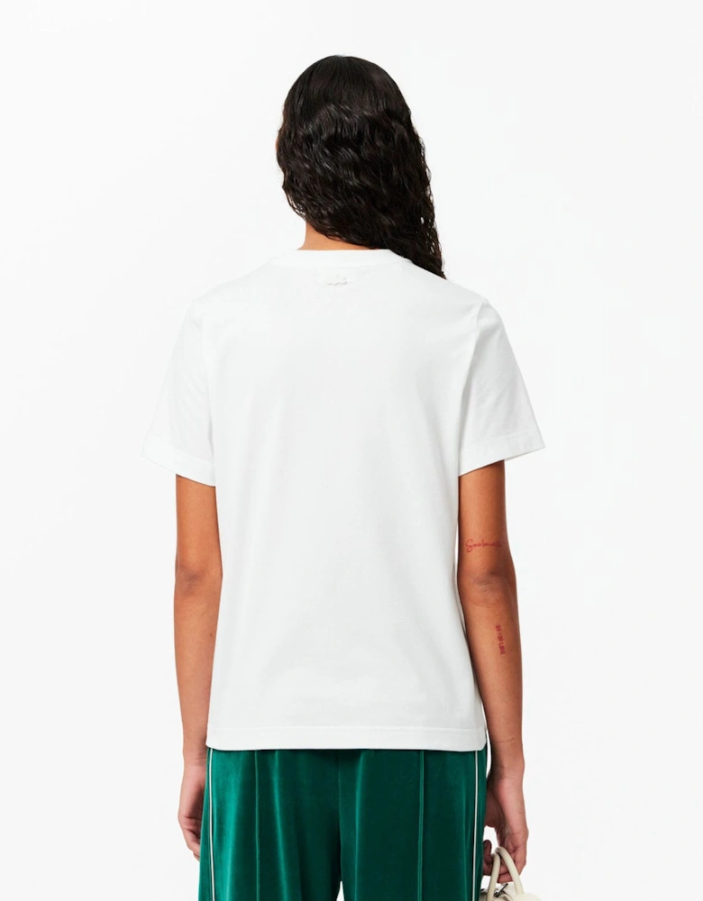Floral Print Cotton T-Shirt