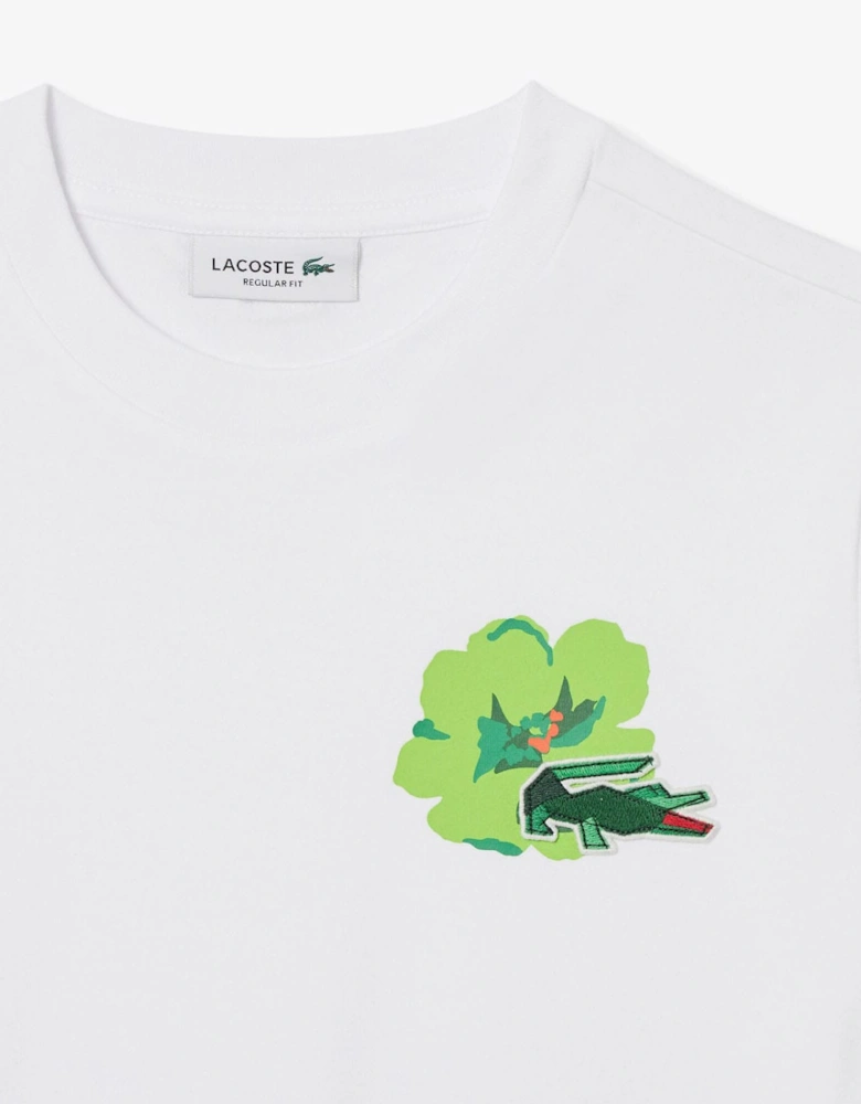 Floral Print Cotton T-Shirt