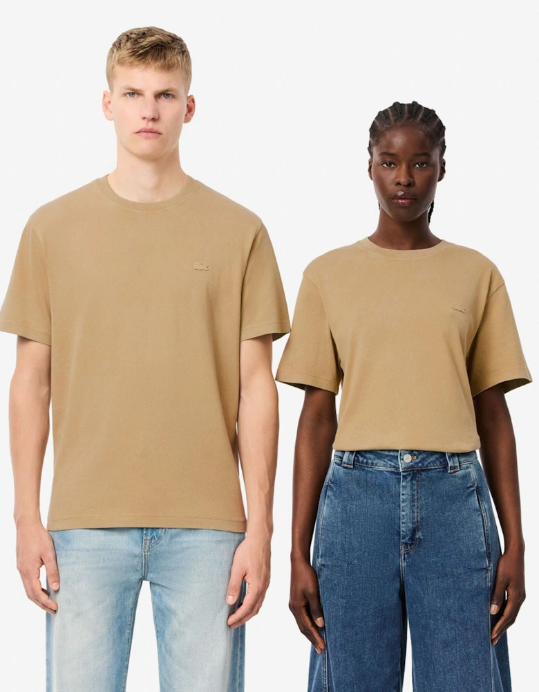 Washed Effect Heavy Cotton T-Shirt