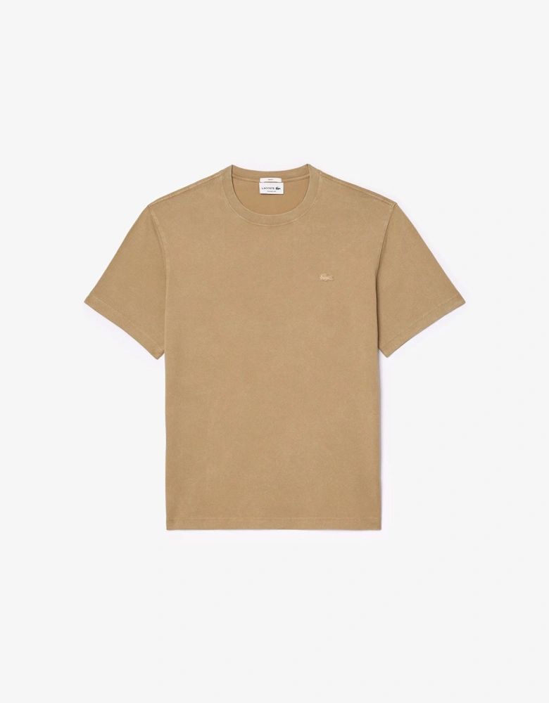 Washed Effect Heavy Cotton T-Shirt