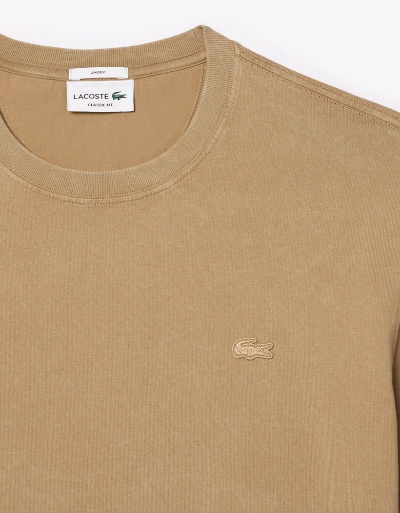 Washed Effect Heavy Cotton T-Shirt