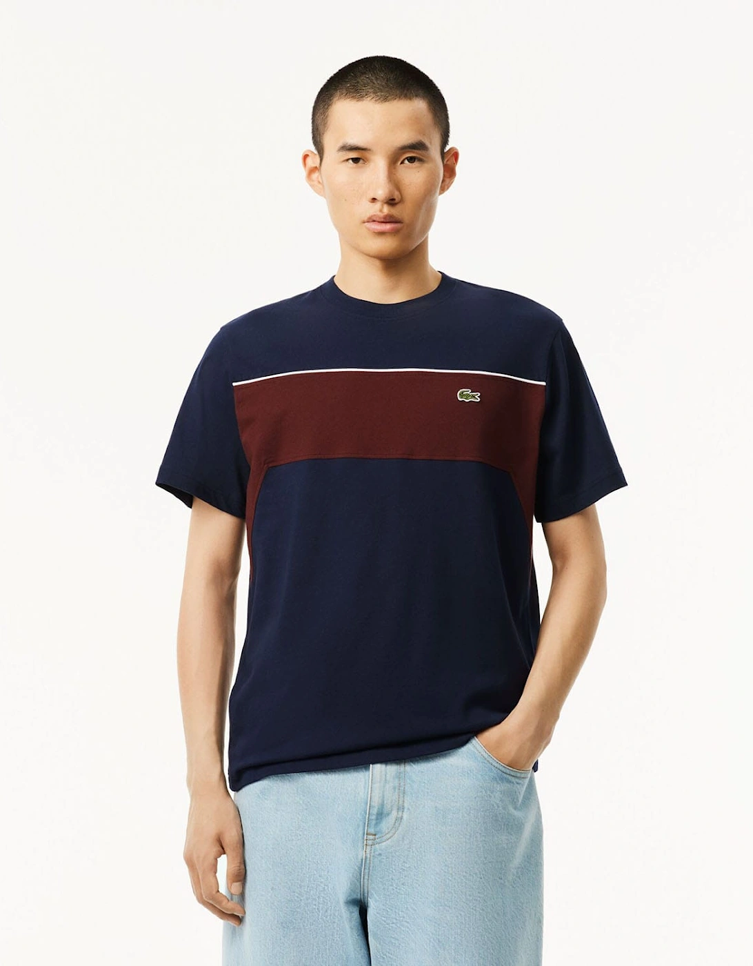 Cotton Colour-Block T-Shirt, 7 of 6