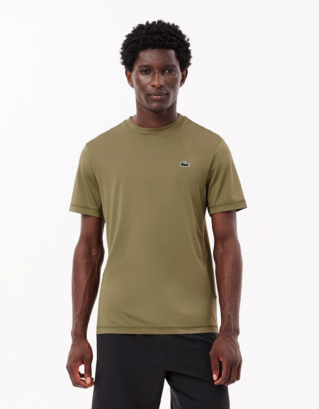 Lacoste Men's Slim Fit Stretch Jersey Sport T-Shirt - Green - Size: 36