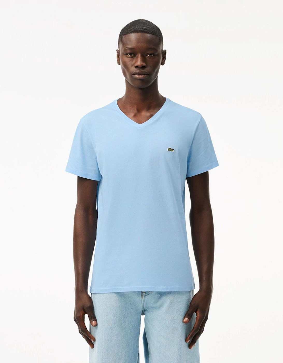 Lightweight Cotton Pima V-Neck T-Shirt, 7 of 6