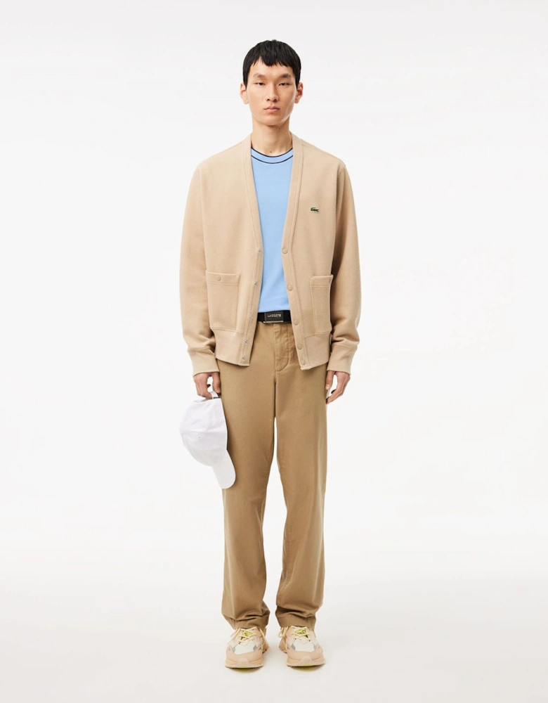 Stretch Piqué Stripe Collar T-Shirt