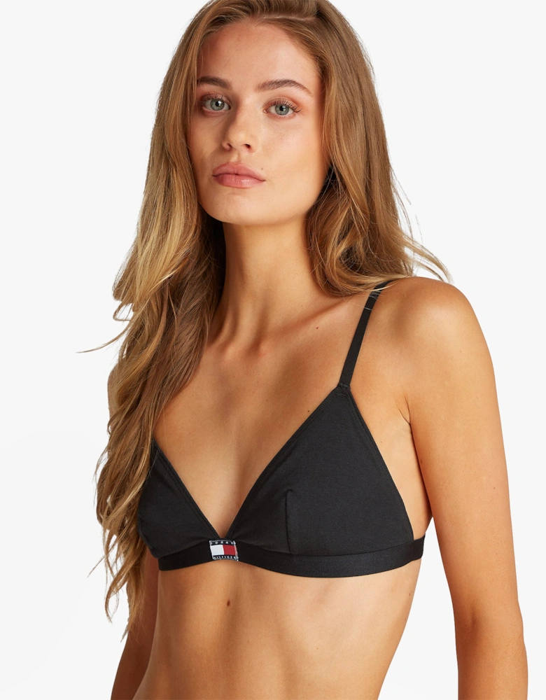 HERITAGE LOGO Womens 3 Pack Triangle Bras Black/ Navy Rib/ White