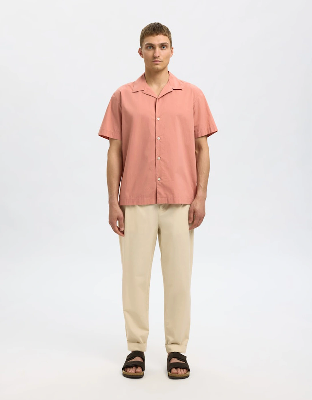 Homme Reid Short Sleeve Shirt Rose Dawn