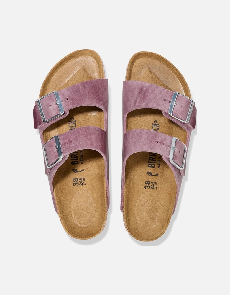 Birkenstock Women's Arizona Waxy Leather Narrow Fit Lavender