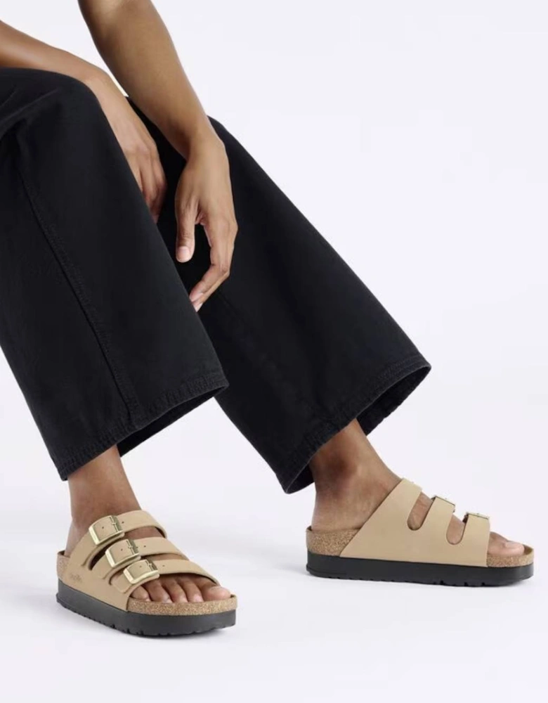Women's Florida Flex Platform Nubuck Leather Narrow Fit Sandcastle