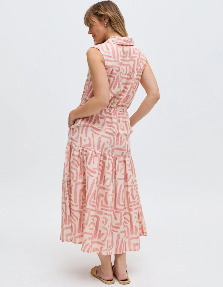Holly Tiered Warhol Print Maxi Dress - Multi