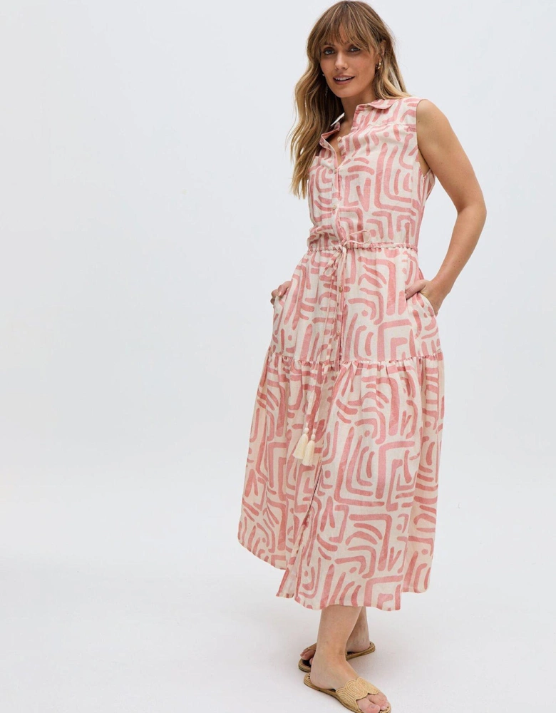 Holly Tiered Warhol Print Maxi Dress - Multi