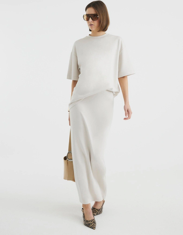 Premium Short Sleeve Oversized T-Shirt - Cream