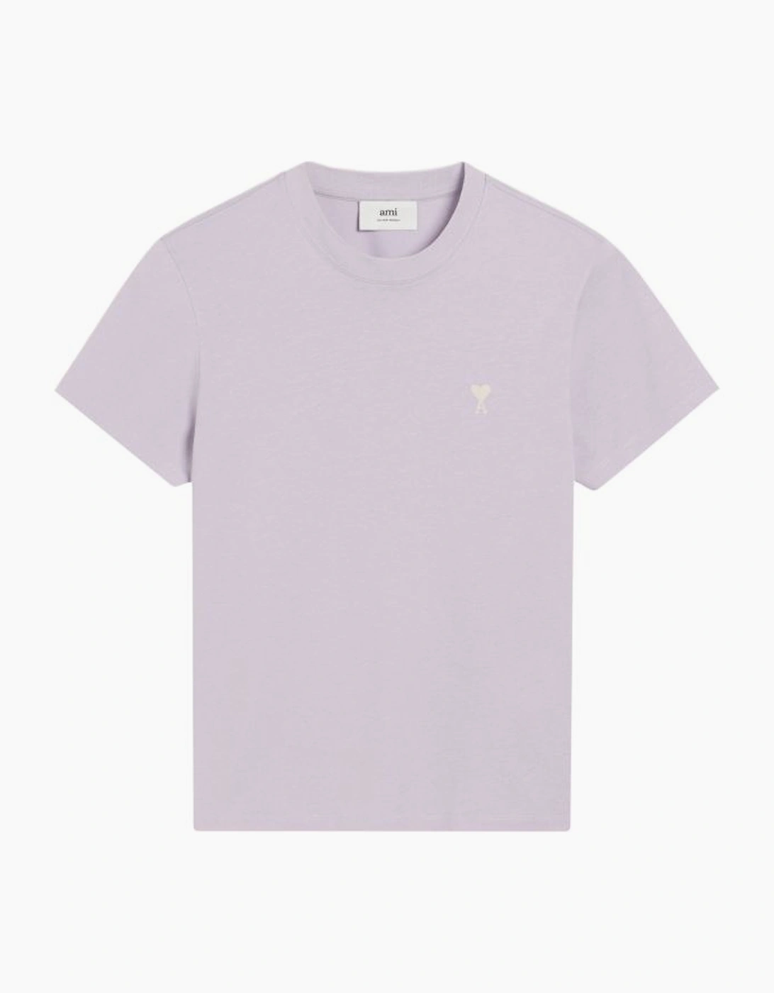 AMI Paris Men's Ami Paris Logo T Shirt Lilac - Purple