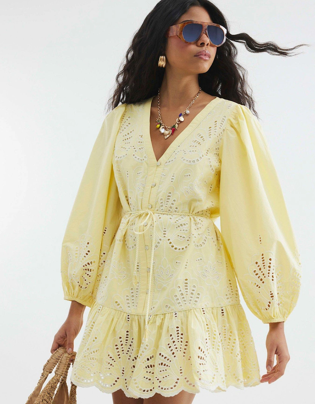 Poplin Shirt Dress - Yellow, 2 of 1