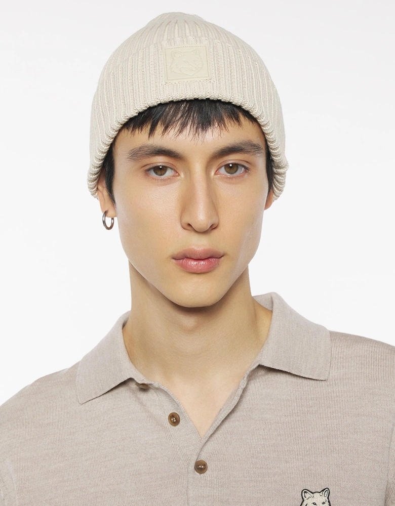 LEATHER PATCH BEANIE