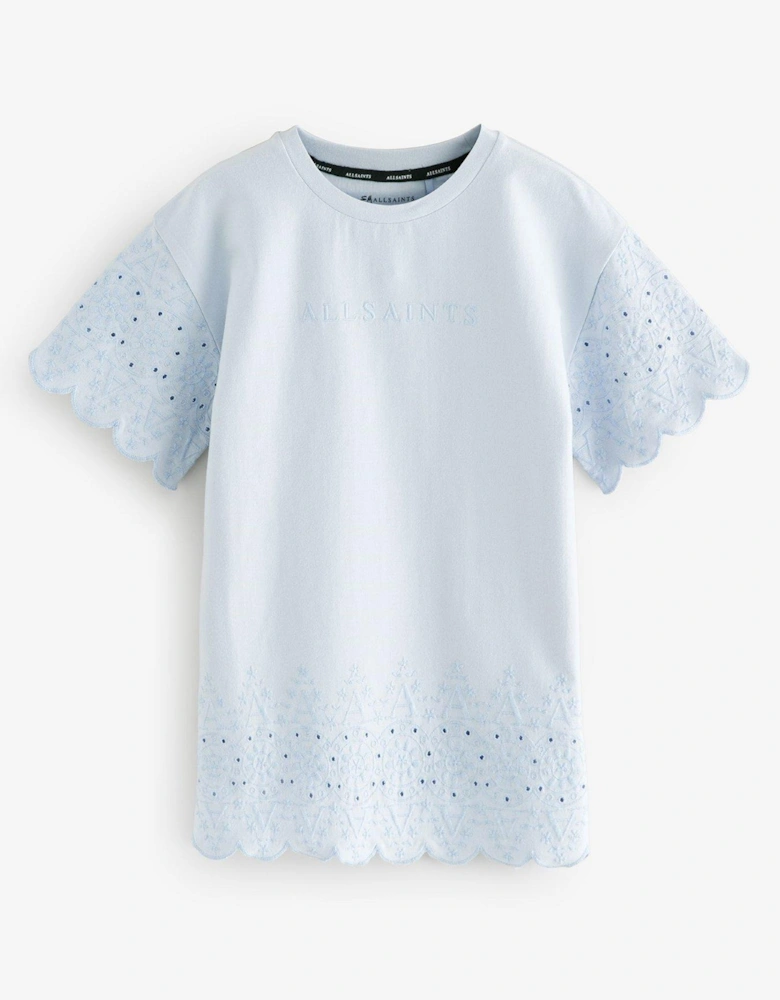 All Saints Lace T-Shirt Dress - Blue