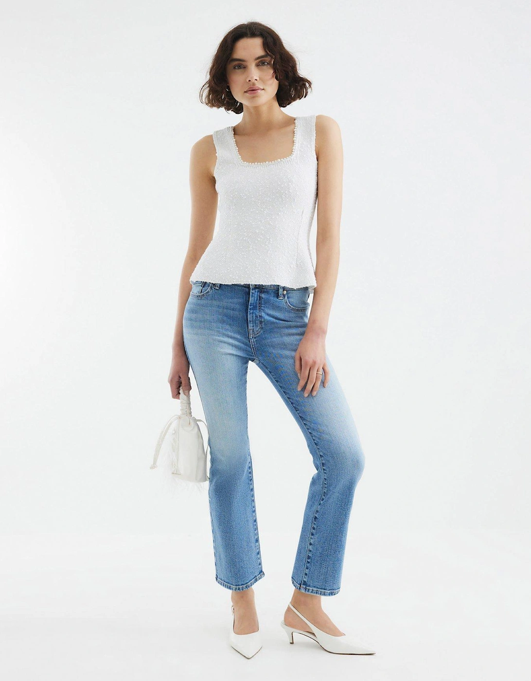 Houston Crop Bootcut Denim Jean - Blue, 2 of 1