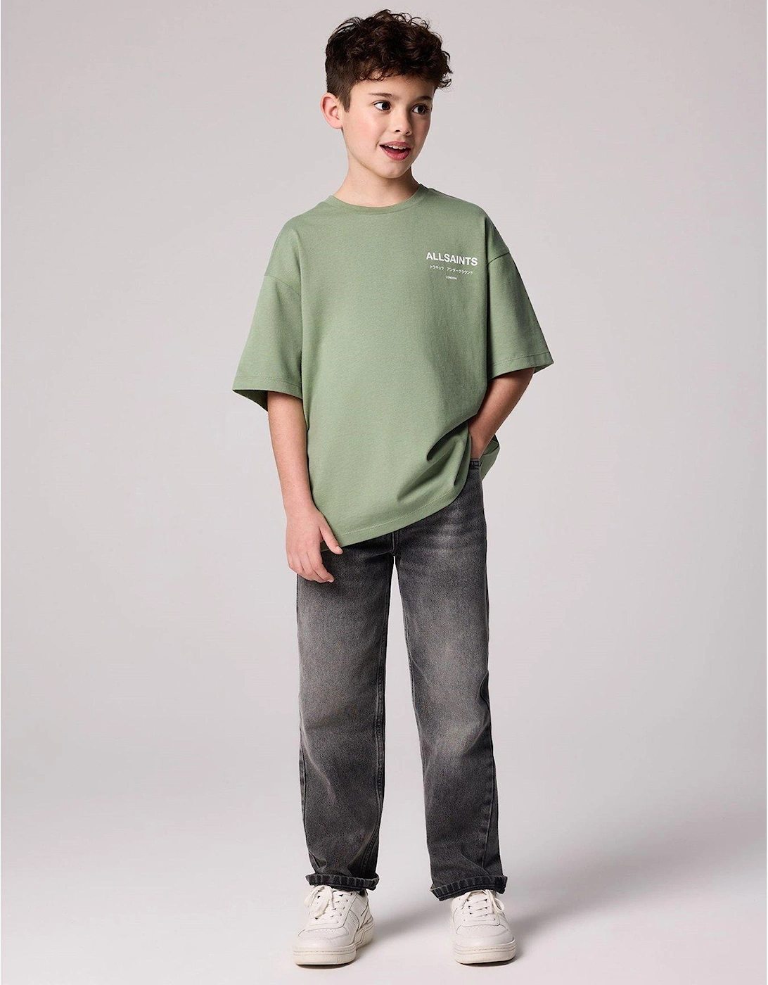 All Saints Boys Logo T-Shirt - Green, 2 of 1
