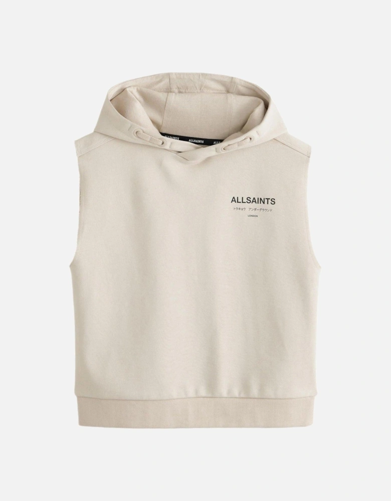 All Saints Sleeveless Hoodie - Beige