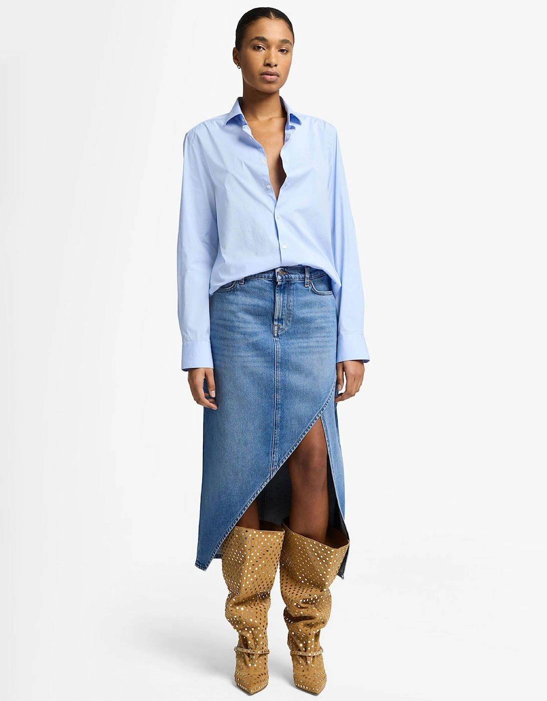 Libby Denim Skirt With Cut Out, 2 of 1
