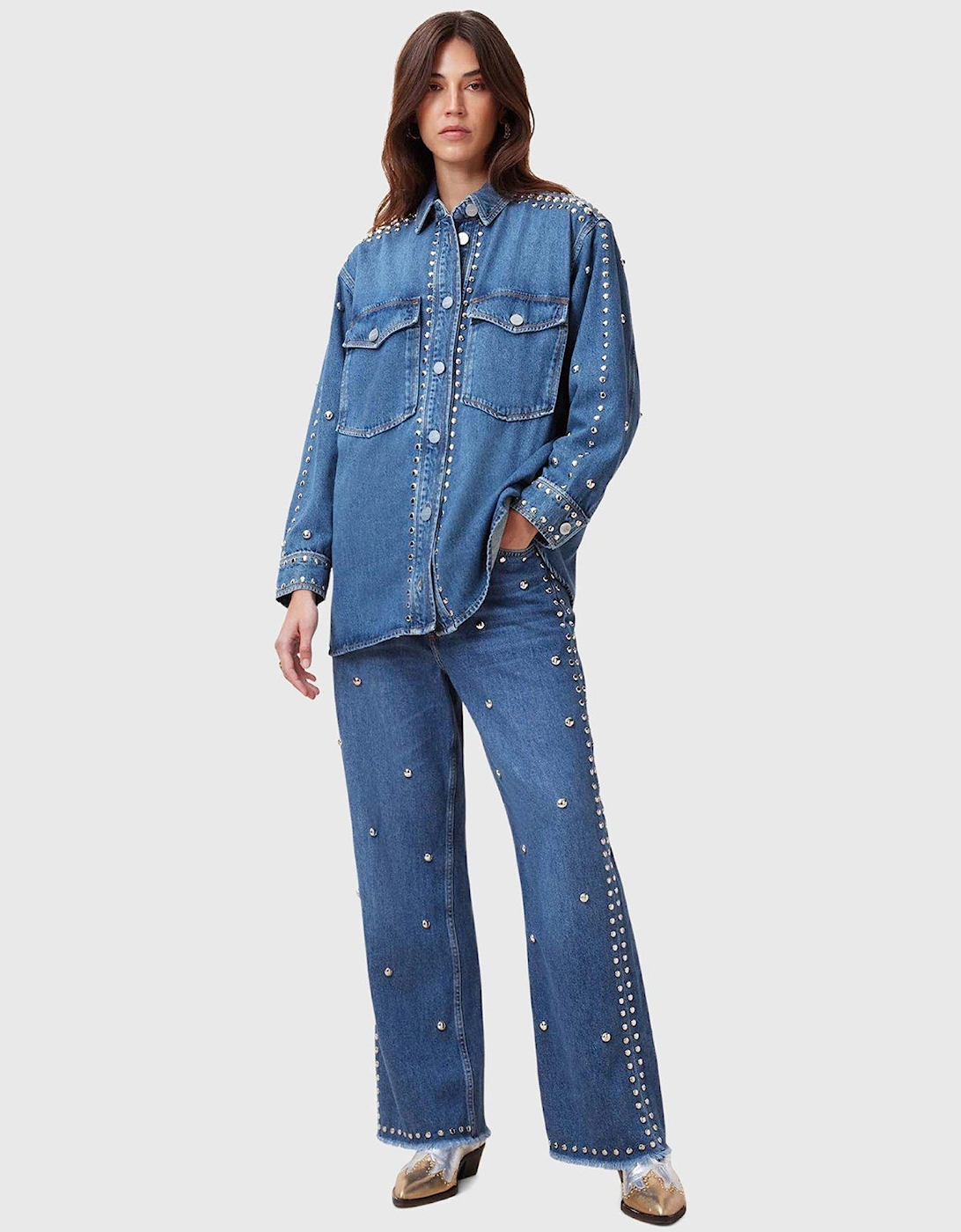Alba Stud Shirt - Blue, 2 of 1