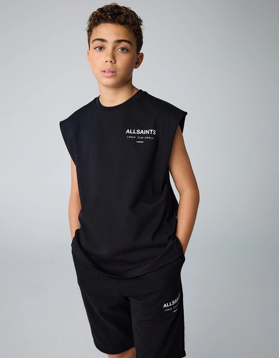 All Saints Unisex Sleeveless T-Shirt - Black, 2 of 1