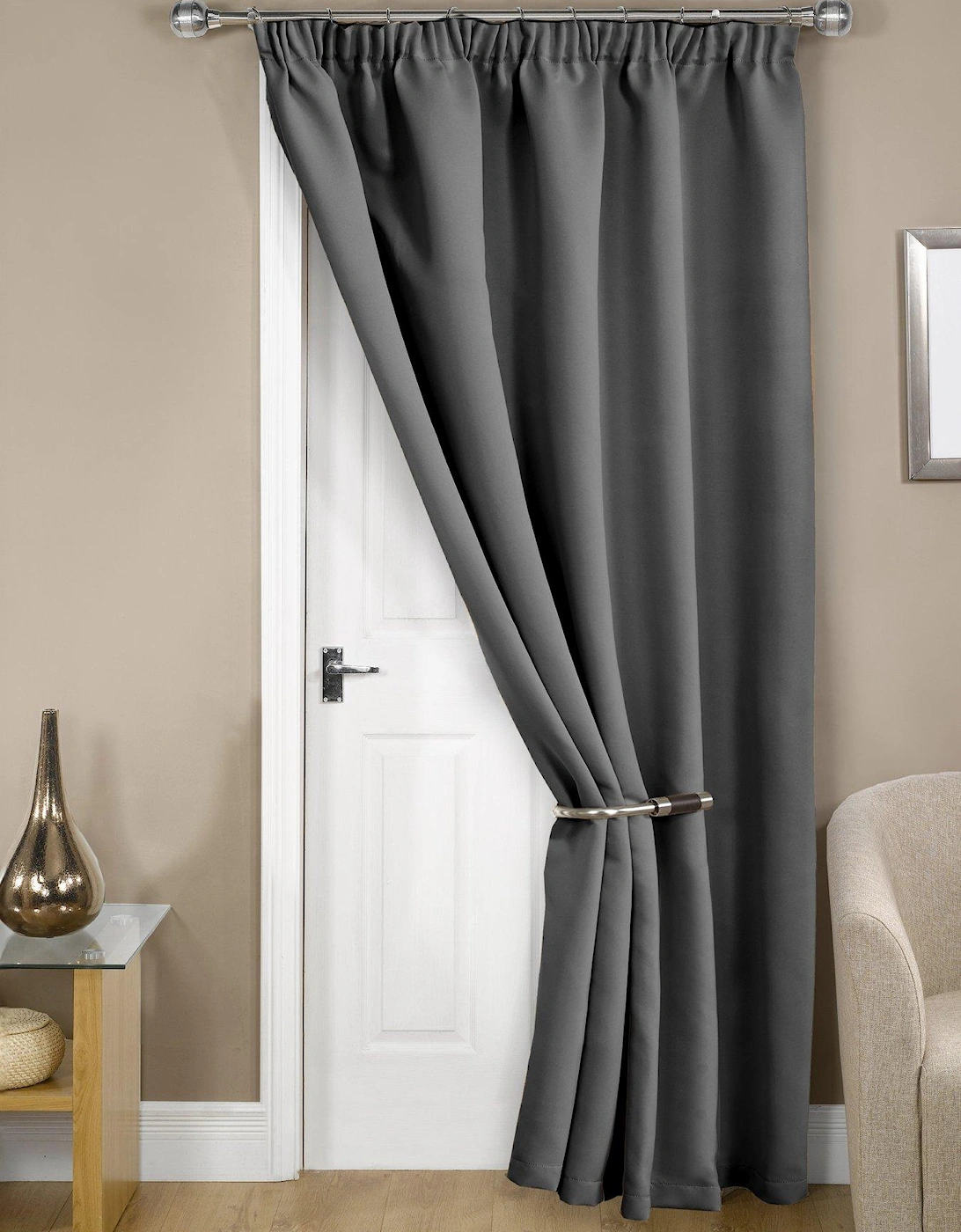 Woven Blackout Pleat Door 46x84, 2 of 1