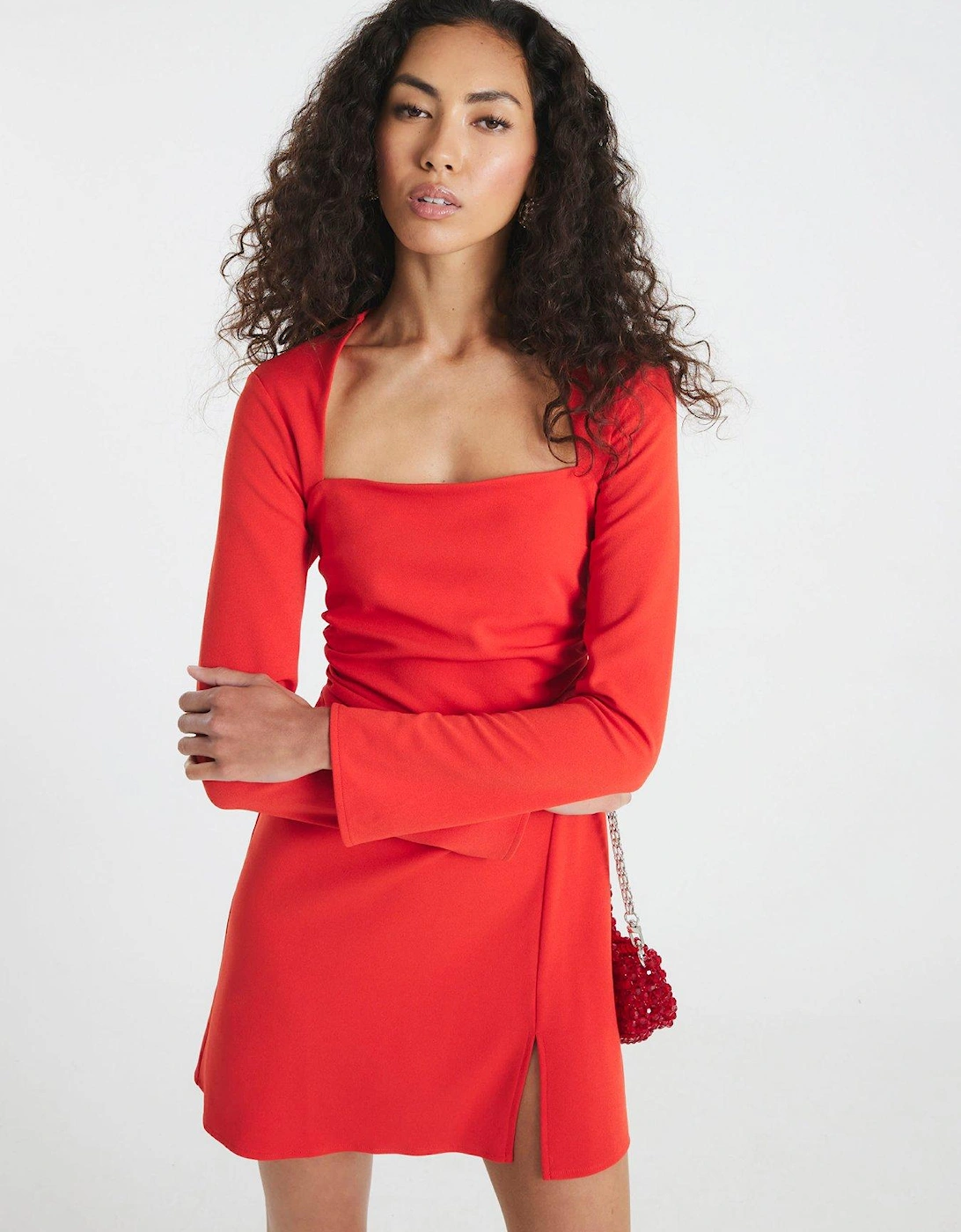 Square Neck A Line Mini Dress, 2 of 1