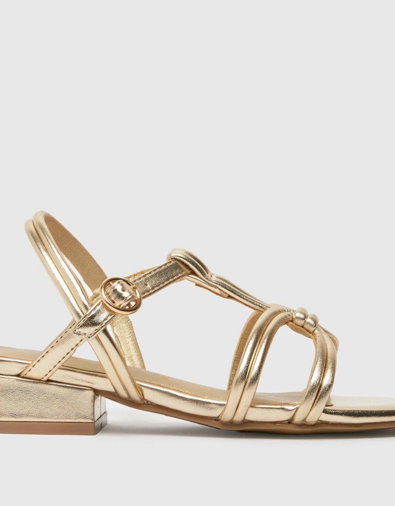 Junior Tova Block Heel Sandals - Gold