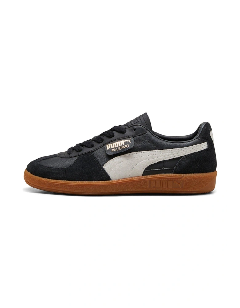 Unisex Palermo Leather Trainers - Black