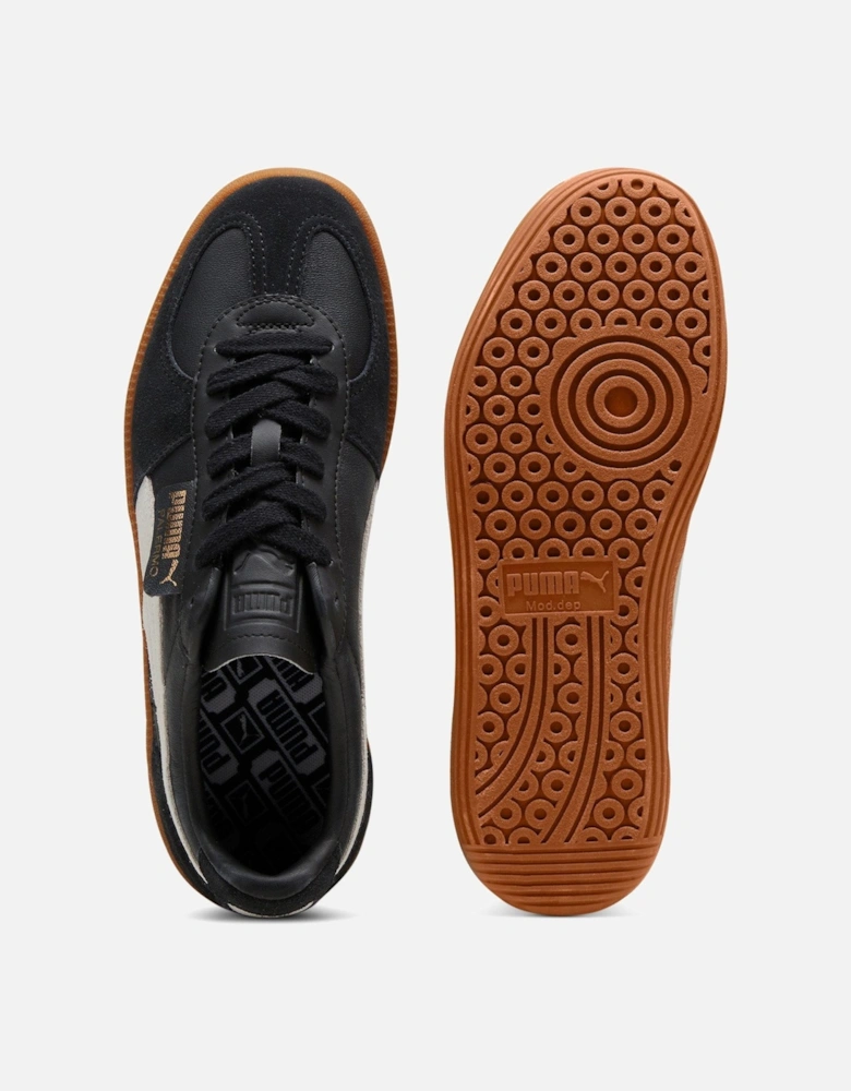 Unisex Palermo Leather Trainers - Black