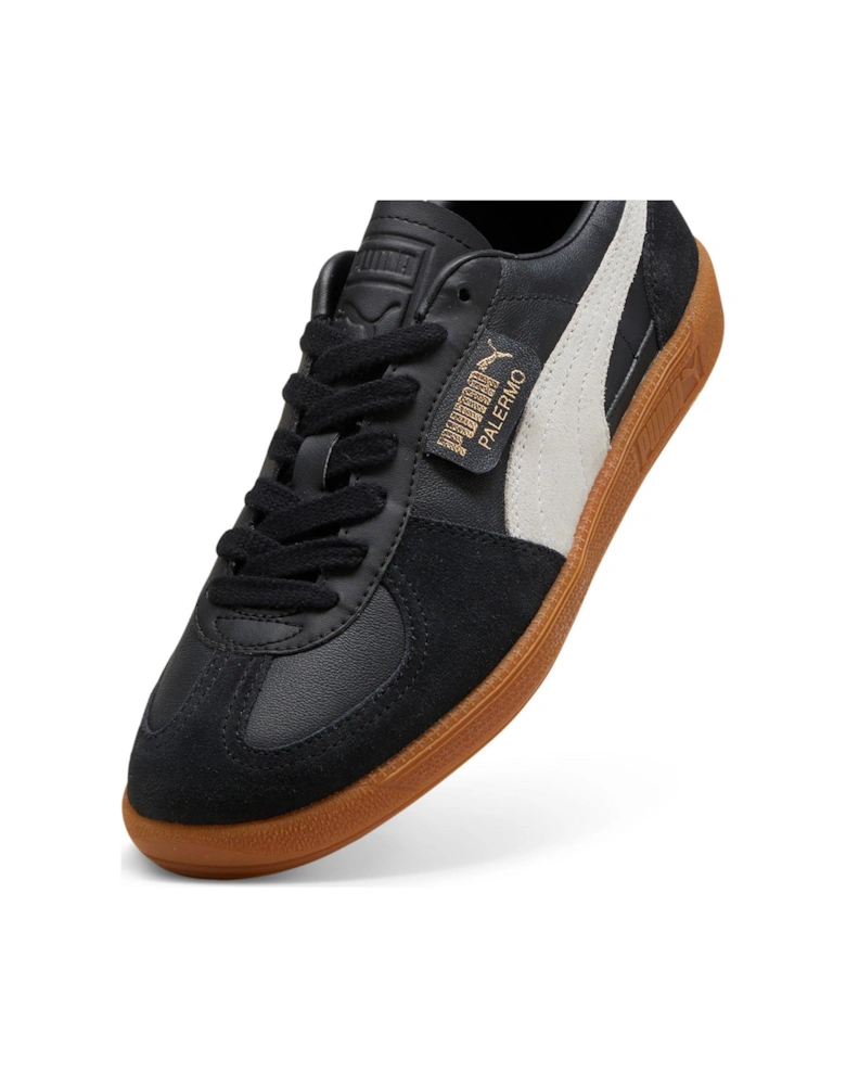 Unisex Palermo Leather Trainers - Black