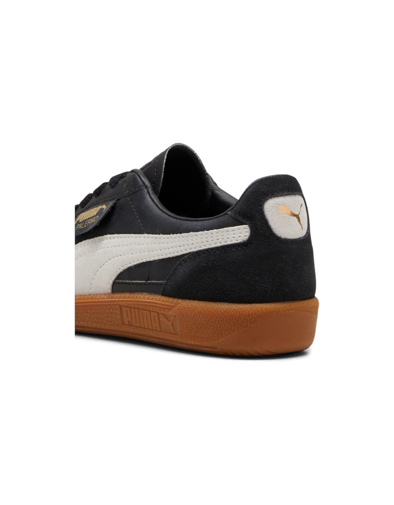 Unisex Palermo Leather Trainers - Black