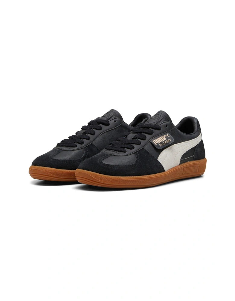 Unisex Palermo Leather Trainers - Black