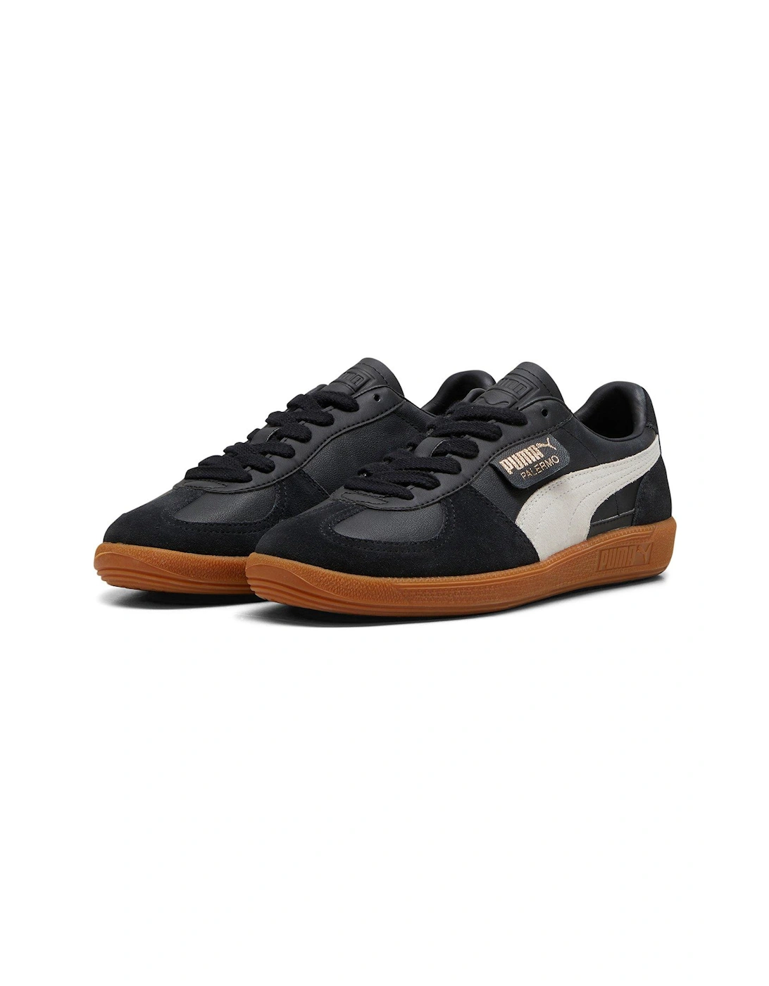 Unisex Palermo Leather Trainers - Black
