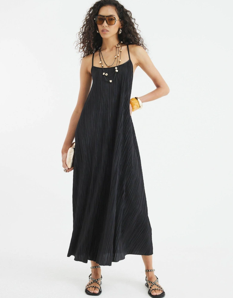 Sleeveless Plisse Maxi Dress