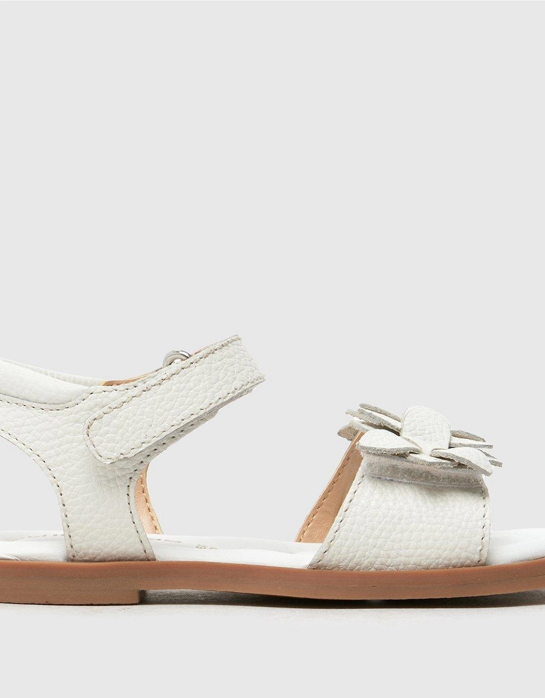 Toddler Tamber Leather Flower Sandals - White, 2 of 1
