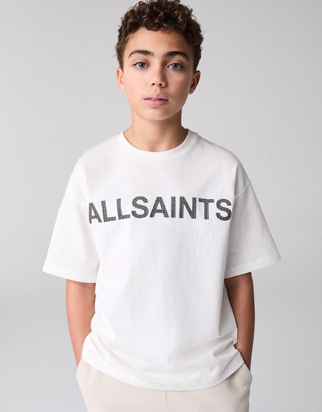 All Saints Logo T-Shirt - White, 2 of 1