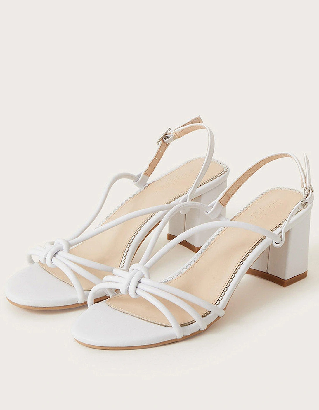 Plain Strappy Block Heel Sandal - White, 2 of 1