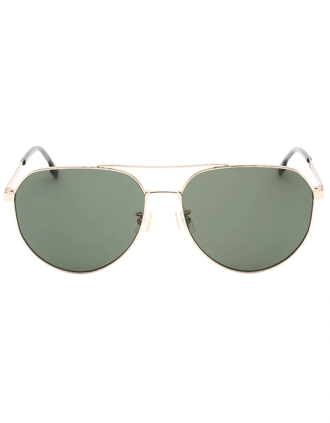 Men's Hugo Boss Green Lens Gold Sunglasses - Size, One Size