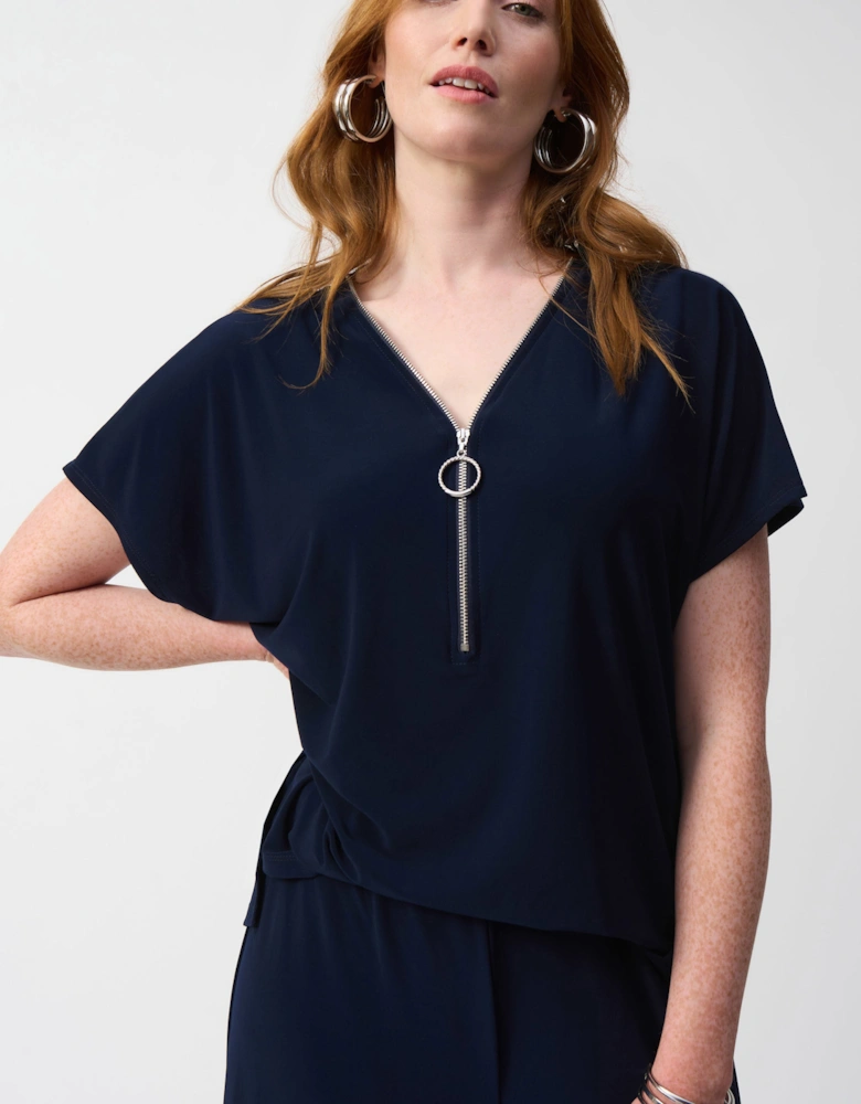 Silky knit culotte jumpsuit