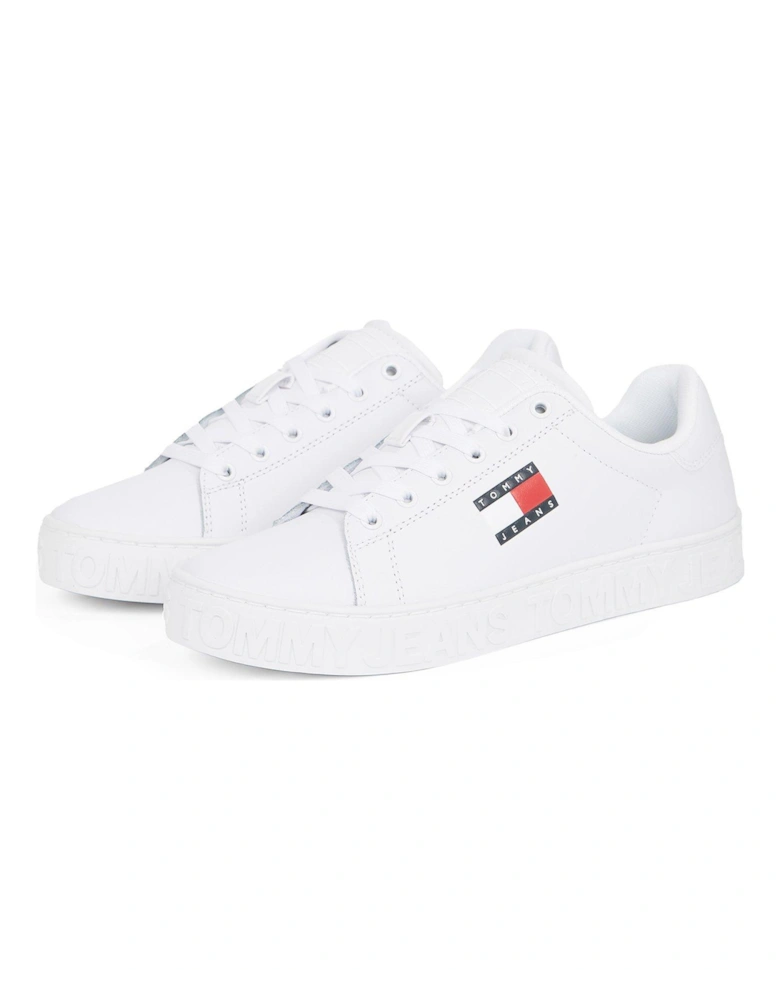 Outsole Logo Trainer - White/pink