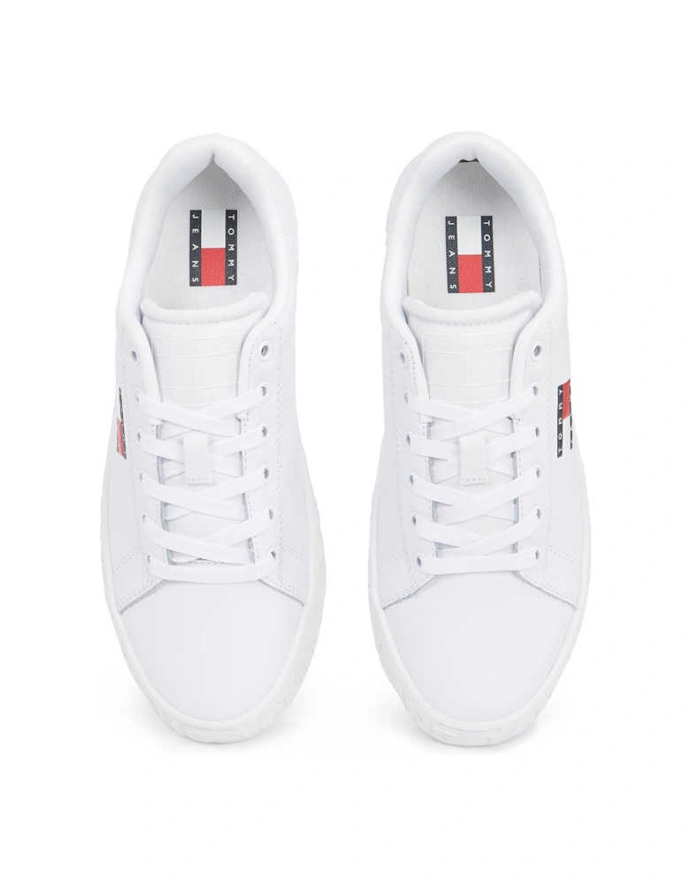 Outsole Logo Trainer - White/pink