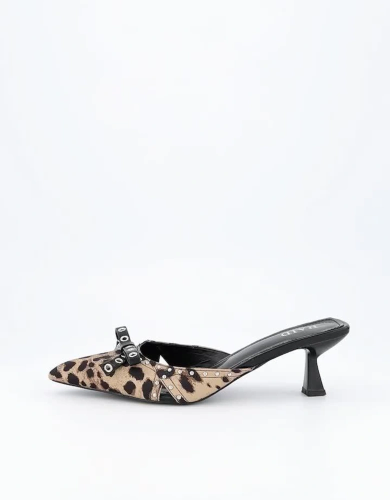 Tinsley Kitten Heel Mules - Leopard