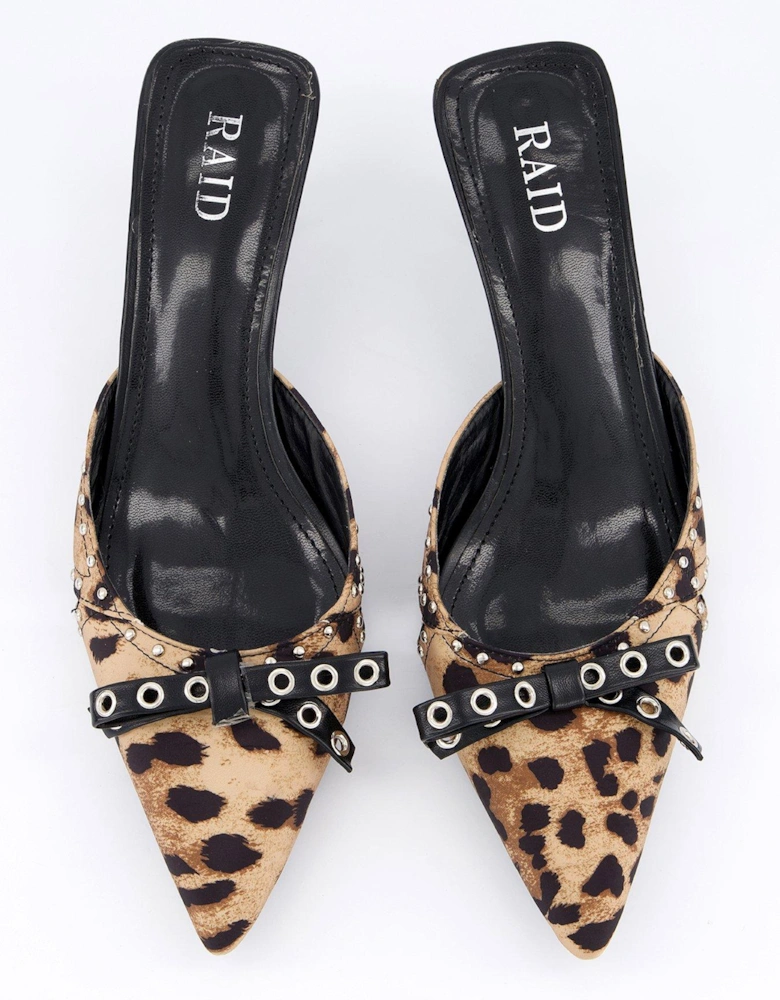 Tinsley Kitten Heel Mules - Leopard